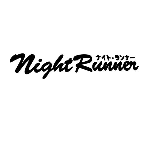 Warning Japanese Jdm Racing Sticker Night Runner Front Windshield Waterproof Car Sticker Safety