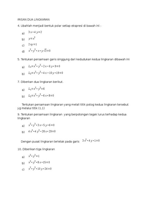 Detail Contoh Soal Irisan Dua Lingkaran Koleksi Nomer 7