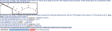 Solved A Small Mass M Slides With Negligible Friction Down Chegg