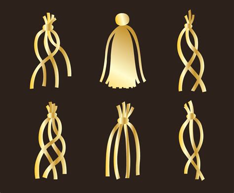 Golden Tassel Vector Vector Art Graphics Freevector