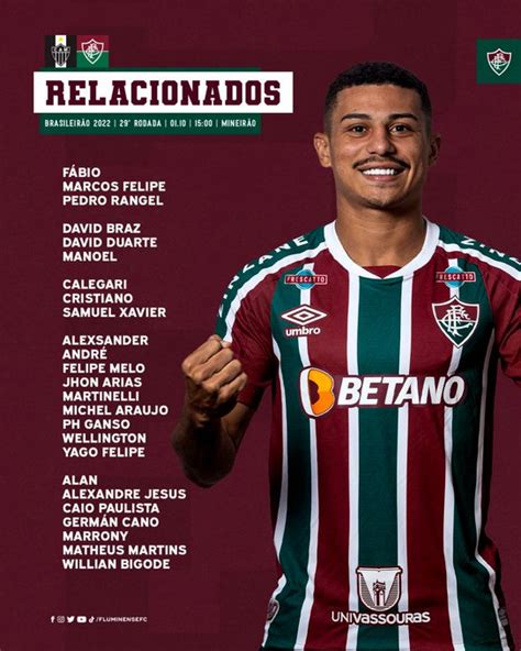 Sem Nino E Nathan Fluminense Divulga Lista De Relacionados Para O Jogo