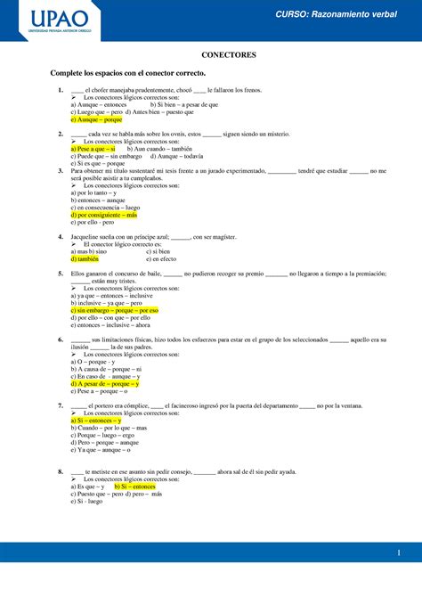 Semana Rv Conectores Textuales Curso Razonamiento Verbal