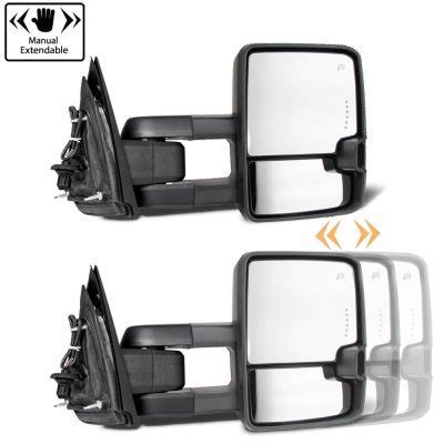 Chevy Silverado Hd Power Folding Tow Mirrors Smoked Led