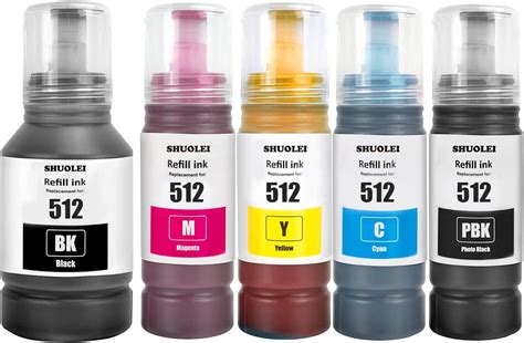 512 Ink Refill Bottles Compatible For Epson 512 Ink Refill Bottles For