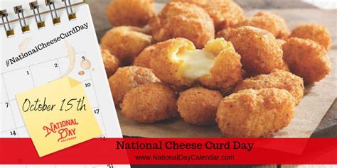 National Cheese Curd Day October 15 Cheese Curds Curd Recipes