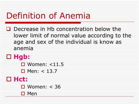 Anemia, Microcytic Hypochromic and Macrocytic anemia