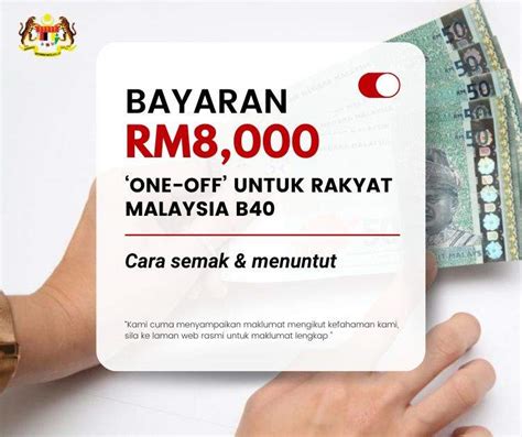 Bayaran One Off Rm Layak Untuk Setiap Rakyat B Cara Semak