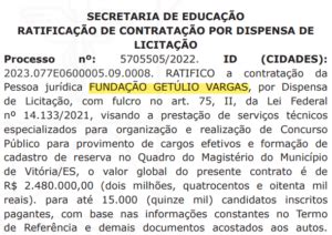 Concurso SME Vitória FGV é a banca de novo edital