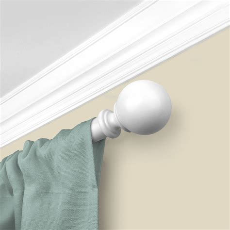 Mainstays 1 Diameter Decorative Curtain Rod With Ball Finial White