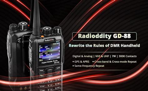 Radioddity Gd Dmr Analog W Handheld Radio Vhf Uhf Dual Band Ham