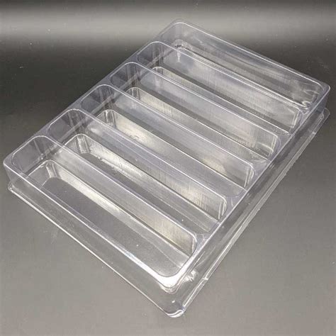 Rectangular Cavity Clear Plastic Trays - 7.75 X 1.63 X 1.50 ...