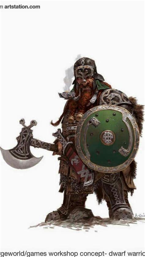 Dwarven Warrior Nain Fantasy Warhammer Jdr Portraits De Personnages