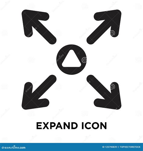 Expand Icon Vector Isolated on White Background, Logo Concept of Stock ...