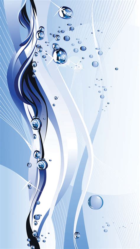 Flowing Water Theme Vector Free Vector 4vector