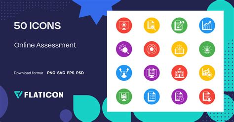 Online Assessment Icon Pack Color Fill 50 Svg Icons