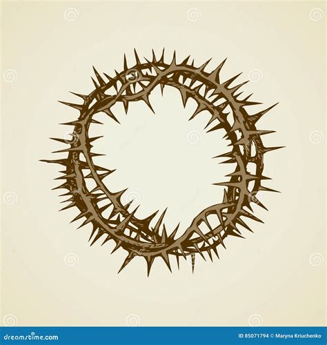 Crown of Thorns. Vector Drawing Stock Vector - Illustration of bible ...