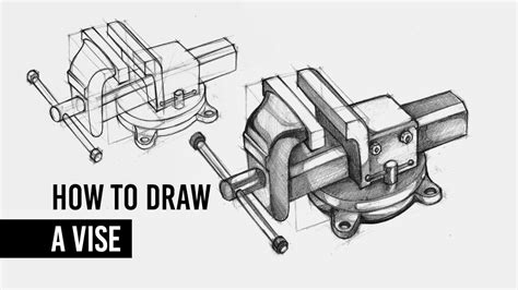 How To Draw A Vise Youtube