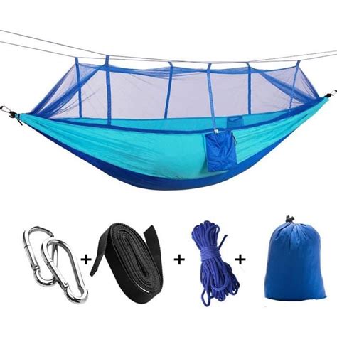 Hamac Avec Moustiquaire Extérieur Double Hamac De Camping Légère Nylon