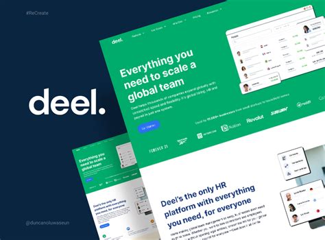 Deel HR Company Landing Page Figma