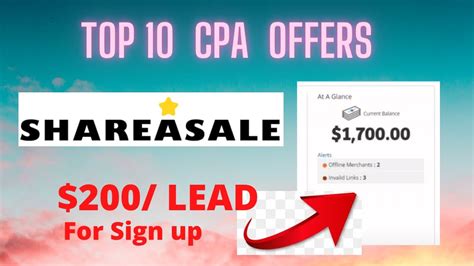 Top 10 Pay Per Lead Affiliate Programs On ShareAsale Earn Upto 200