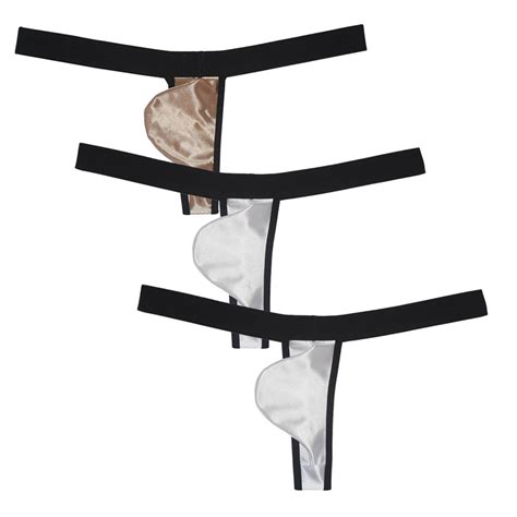 3PACK Botmois Men S Solid Thong Mini Bottoms Bikini Briefs Breathable G String Underwear Shiny