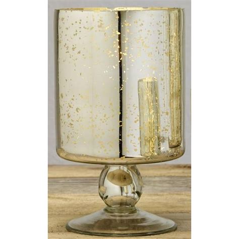 Large Mercury Glass Pedestal Pillar And Votive Candle Holder Walmart