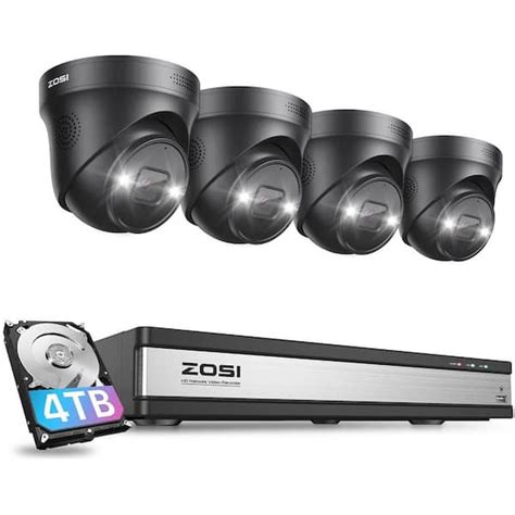 Zosi K Uhd Channel Poe Tb Hard Drive Nvr Security System With