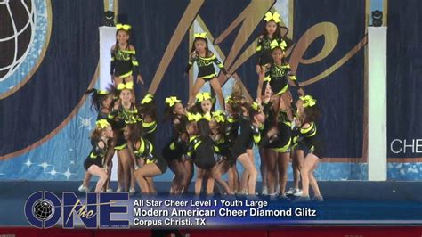 Modern American Cheer Diamond Glitz All Star Cheer Level 1 Youth Large