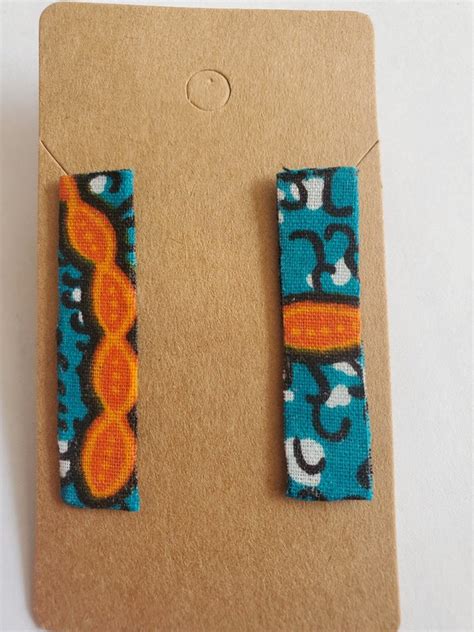 African Earring Statement Earrings Fabric Earrings African Earrings B Afrikrea