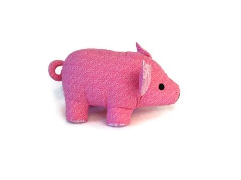 Hot Pink PIG Stuffed Animal Toy Ready to Ship