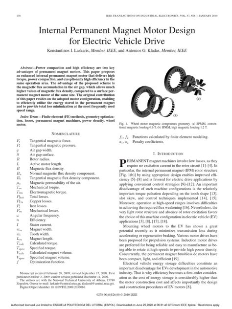 Internal Permanent Magnet Motor Design F | PDF | Electric Motor | Machines