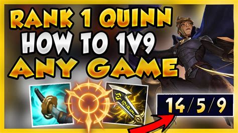 Rank 1 Quinn How To 1v9 Any Game Toplane And Hard Carry Stomping