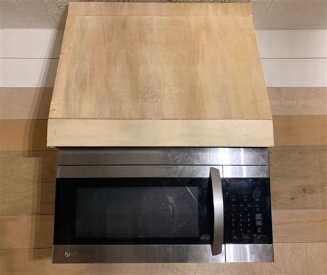 Diy Faux Vent Hood With Microwave Mounted Microwave Kitchen Vent