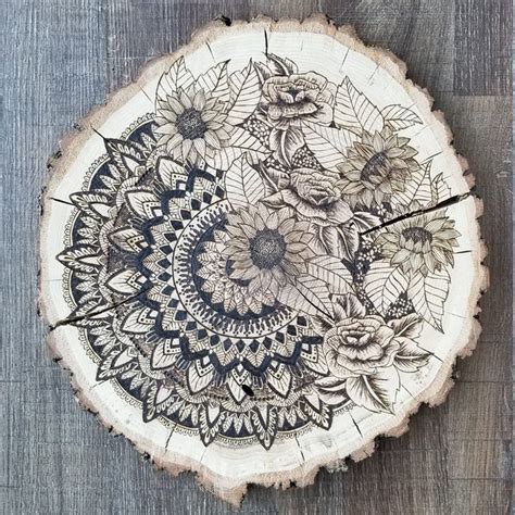 Mandala Wood Burning - Etsy