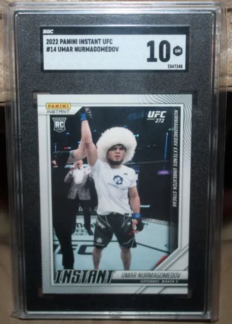 2022 PANINI INSTANT UFC 14 UMAR NURMAGOMEDOV RC SGC Gemme Comme Neuf