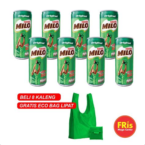 Jual Milo Drinks Ml Kaleng Gratis Eco Bag Lipat Cantik Shopee