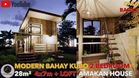 Tiny House With Loft Modern Bahay Kubo Amakan Bedroom Sqm X M S