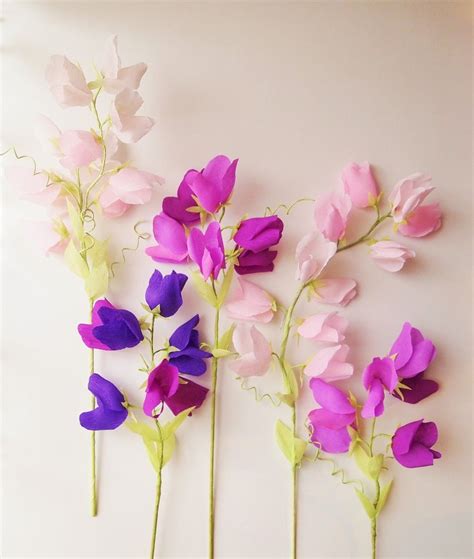 Crepe Paper Sweet Peas Handmade By Ameli S Lovely Creations