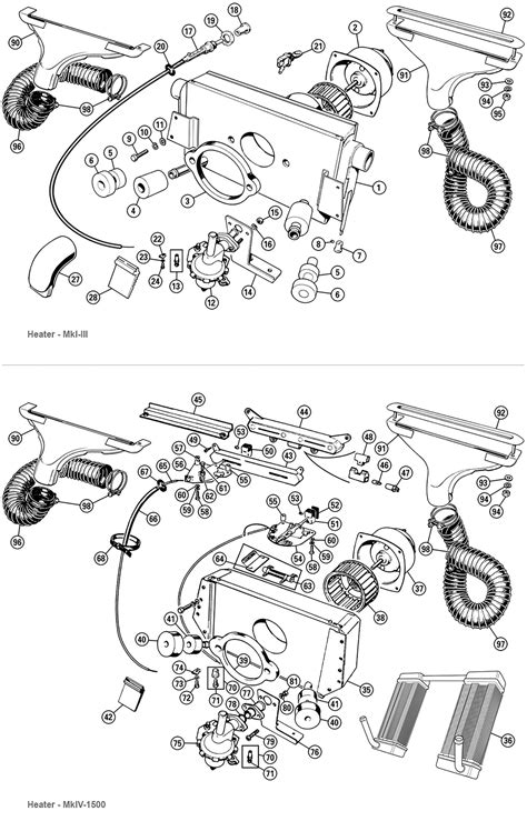 Heater System Spitfire Mki Moss Europe Classic Car