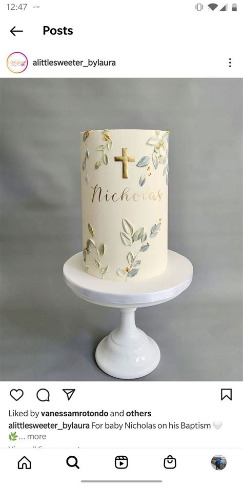 Elegant Boy S First Communion Cake