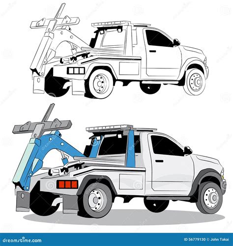 Tow Truck Drawing Stock Illustrations – 983 Tow Truck Drawing Stock ...