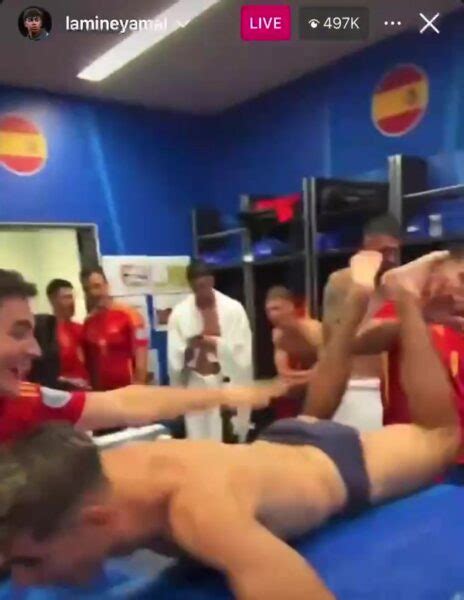 Spanish Pro Footballer Caught Naked In Locker Room Celebration After