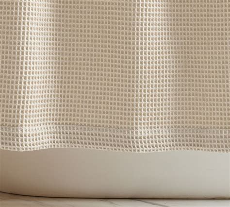 Waffle Weave Cotton Shower Curtain Pottery Barn