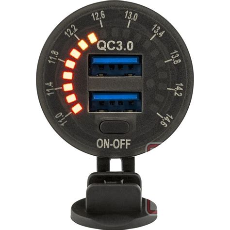 Розетка-USB РИФ 2 QC 3.0 с вольтметром RIF22-4-01460 - выгодная цена ...