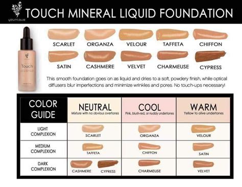 Color Match Quiz Younique Find Your Foundation Color