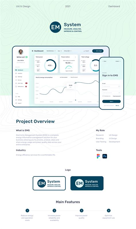 Electricity Management System Dashboard Design | Behance