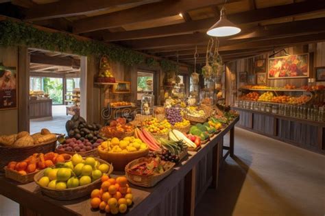 Farm To Table Restaurant With Beautiful And Bountiful Display Of