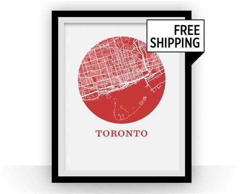 Toronto Map Print City Map Poster - Etsy