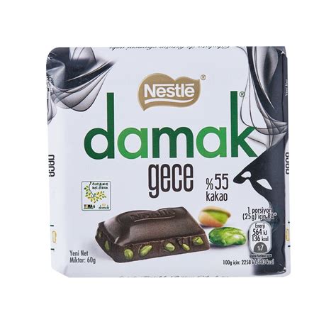 Czekolada Gorzka Z Pistacjami Damak Nestle G Sklep Turecki