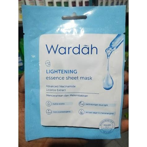 Jual Wardah Lightening Essence Sheet Mask 20ml Shopee Indonesia